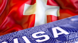 Picture of a visa to Switzerland